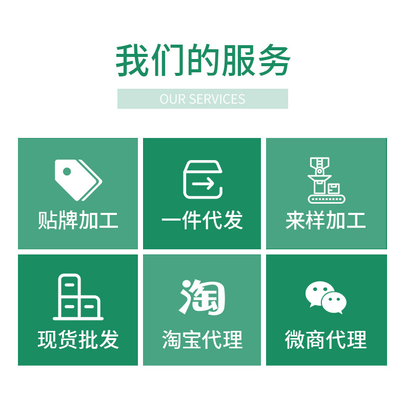 公司產(chǎn)品支持貼牌代工，一件代發(fā)等服務(wù)。